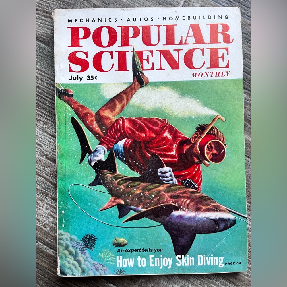Vintage 1955 popular science magazine